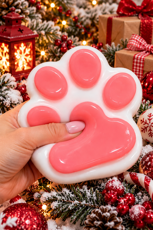 Holiday Pink Paw Squishy-290 Home/Gift- Simply Simpson's Boutique is a Women's Online Fashion Boutique Located in Jupiter, Florida