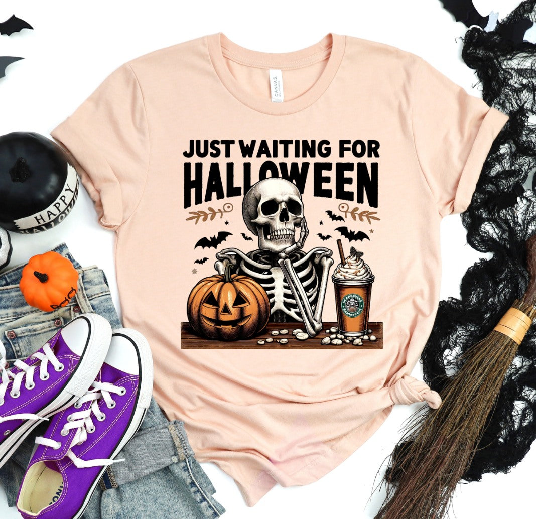 Just Waiting for Halloween-Graphic Tee- Simply Simpson's Boutique is a Women's Online Fashion Boutique Located in Jupiter, Florida
