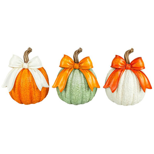 Ribbon Bow Pumpkin Tabletop-290 Home/Gift- Simply Simpson's Boutique is a Women's Online Fashion Boutique Located in Jupiter, Florida