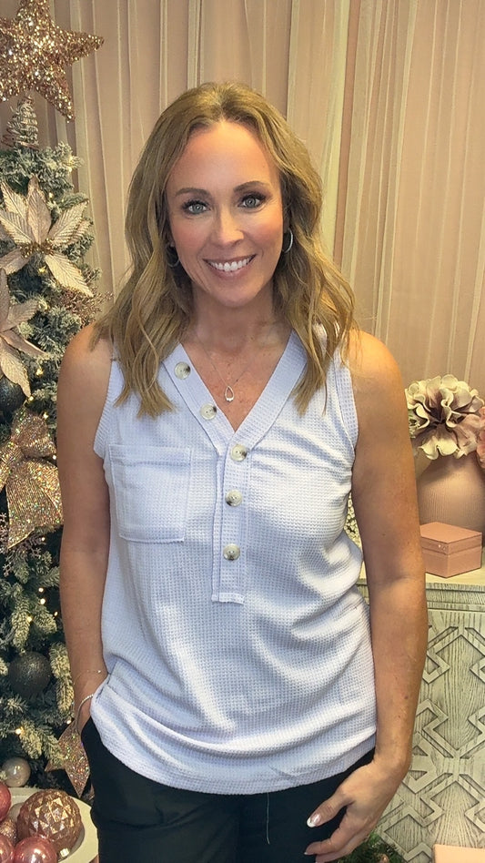 Andree By Unit Waffle Knit Tank-120 Sleeveless- Simply Simpson's Boutique is a Women's Online Fashion Boutique Located in Jupiter, Florida