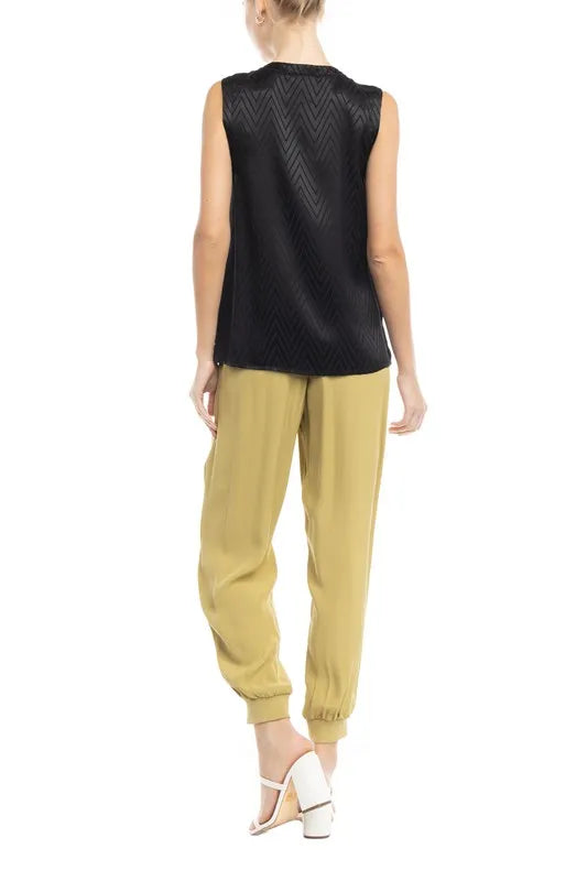 Black Sleeveless V-Neck Blouse- Simply Simpson's Boutique is a Women's Online Fashion Boutique Located in Jupiter, Florida