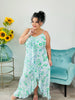 Baby Blue/Green Spaghetti Strap Dress-240 Dresses- Simply Simpson's Boutique is a Women's Online Fashion Boutique Located in Jupiter, Florida