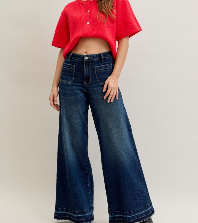 Judy Blue Perfect Palazzo Jeans-200 Jeans- Simply Simpson's Boutique is a Women's Online Fashion Boutique Located in Jupiter, Florida