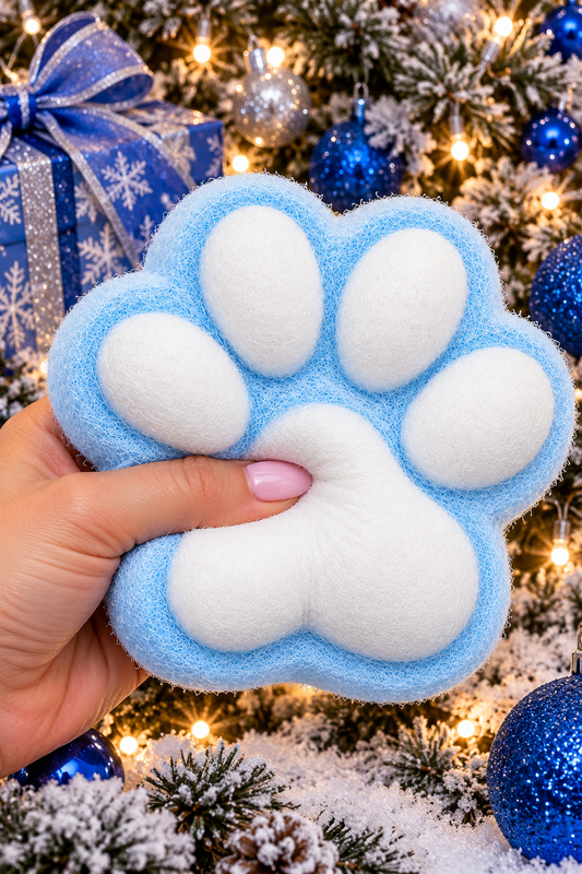 Holiday Blue Paw Squishy-290 Home/Gift- Simply Simpson's Boutique is a Women's Online Fashion Boutique Located in Jupiter, Florida