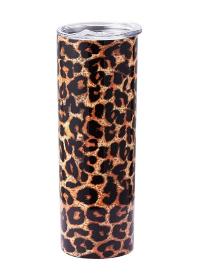 20oz Leopard Skinny Tumbler-290 Home/Gift- Simply Simpson's Boutique is a Women's Online Fashion Boutique Located in Jupiter, Florida