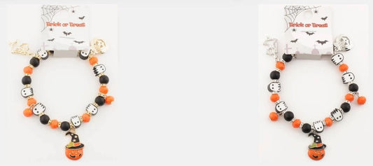 Halloween Ghost & Pumpkin Charm Bracelet-280 Jewelry- Simply Simpson's Boutique is a Women's Online Fashion Boutique Located in Jupiter, Florida