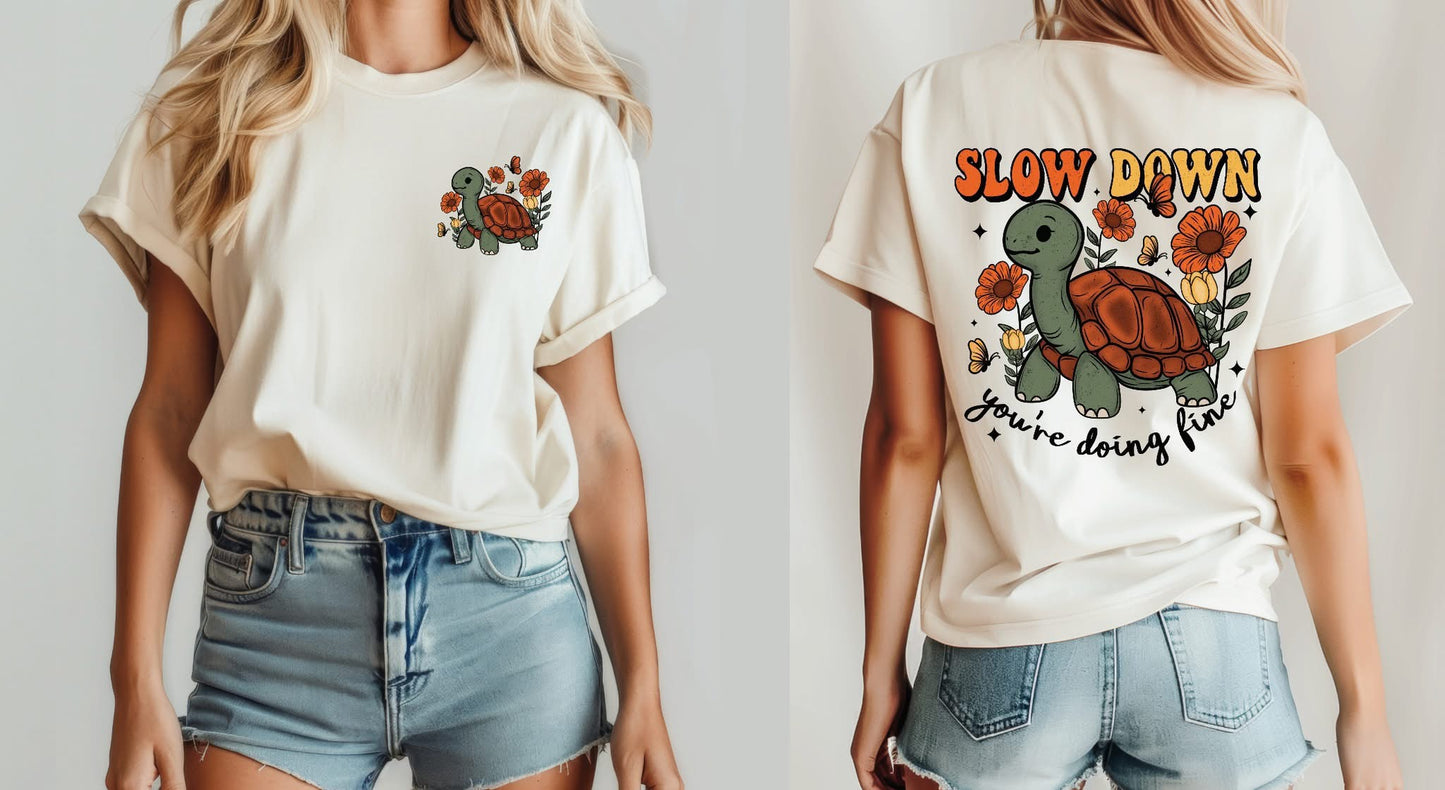 Slow Down You're doing Fine graphic tshirt presale-140 Graphic Tees- Simply Simpson's Boutique is a Women's Online Fashion Boutique Located in Jupiter, Florida