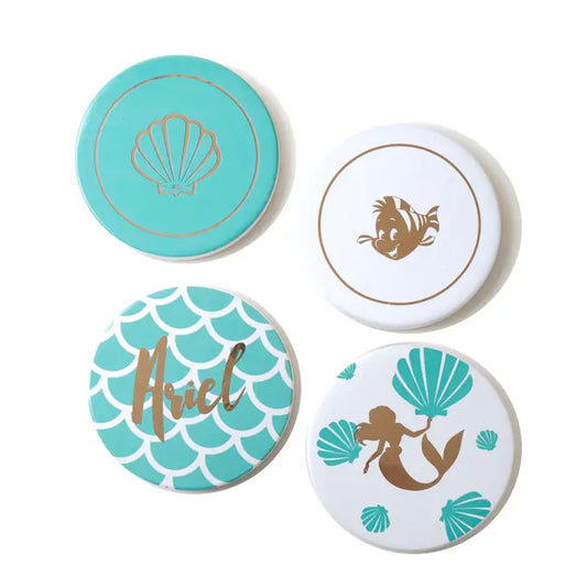 Disney the Little Mermaid 4 Piece Ceramic Coaster Set-290 Home/Gift- Simply Simpson's Boutique is a Women's Online Fashion Boutique Located in Jupiter, Florida