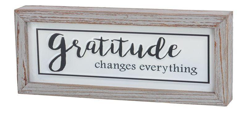 Distressed Gratitude Changes Everything Home Hanger
