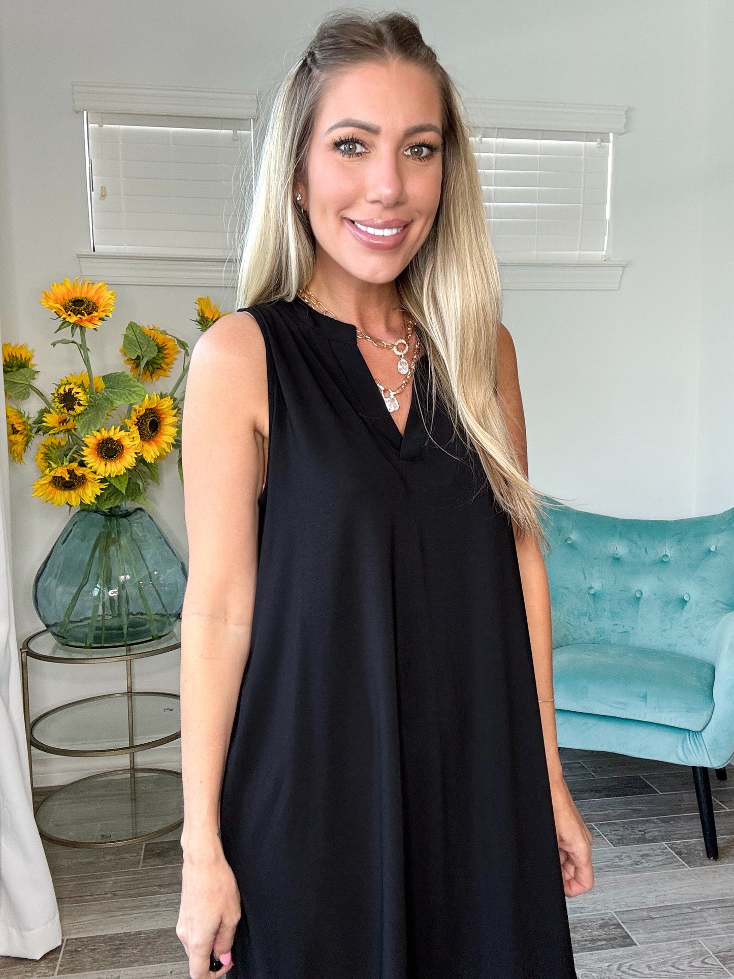 Dear Scarlett Sleeveless Lizzy Dress-240 Dresses- Simply Simpson's Boutique is a Women's Online Fashion Boutique Located in Jupiter, Florida