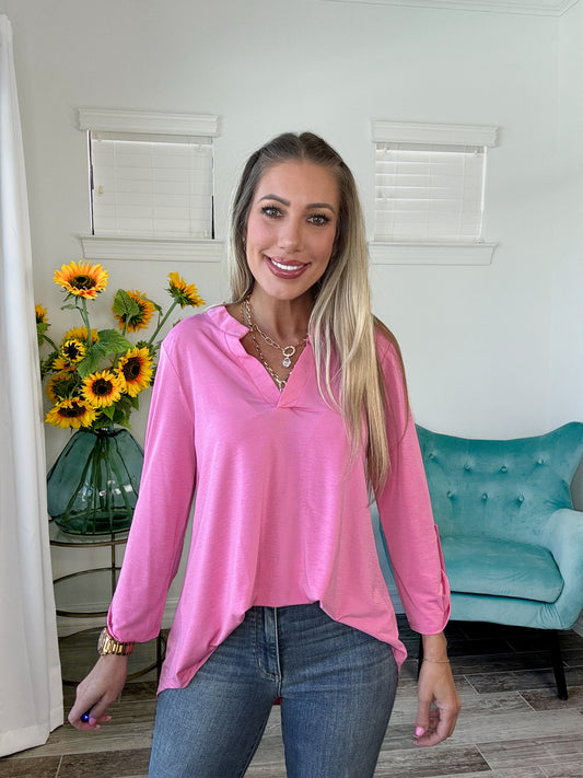 Dear Scarlett Solid Color Lizzys-110 Long Sleeves- Simply Simpson's Boutique is a Women's Online Fashion Boutique Located in Jupiter, Florida