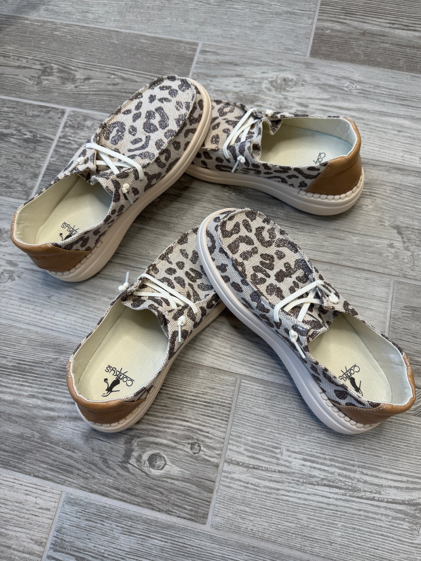 Corkys Leopard Sparkle Boat Shoes-260 Shoes- Simply Simpson's Boutique is a Women's Online Fashion Boutique Located in Jupiter, Florida