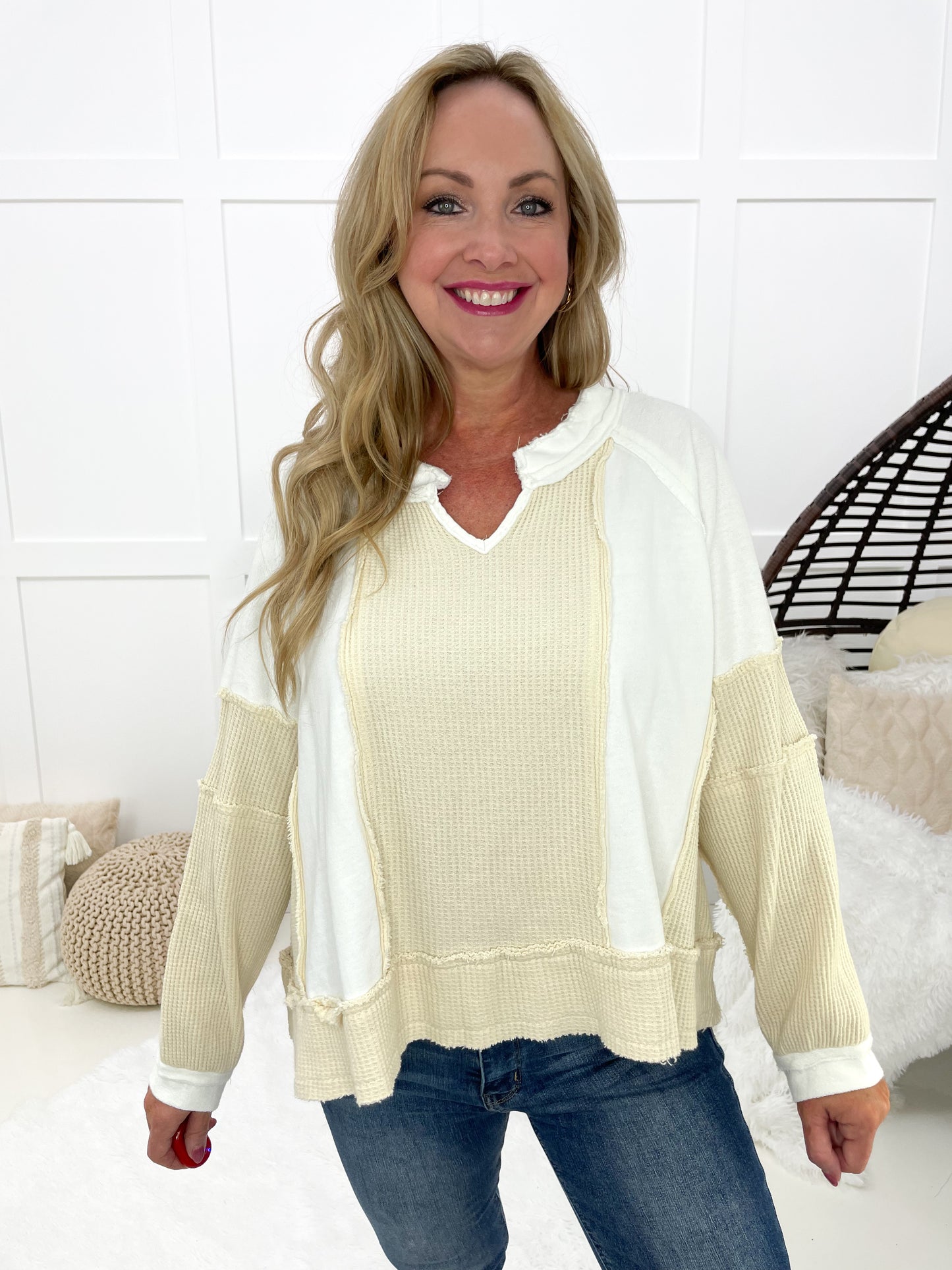 POL Hot Cocoa Top-110 Long Sleeves- Simply Simpson's Boutique is a Women's Online Fashion Boutique Located in Jupiter, Florida