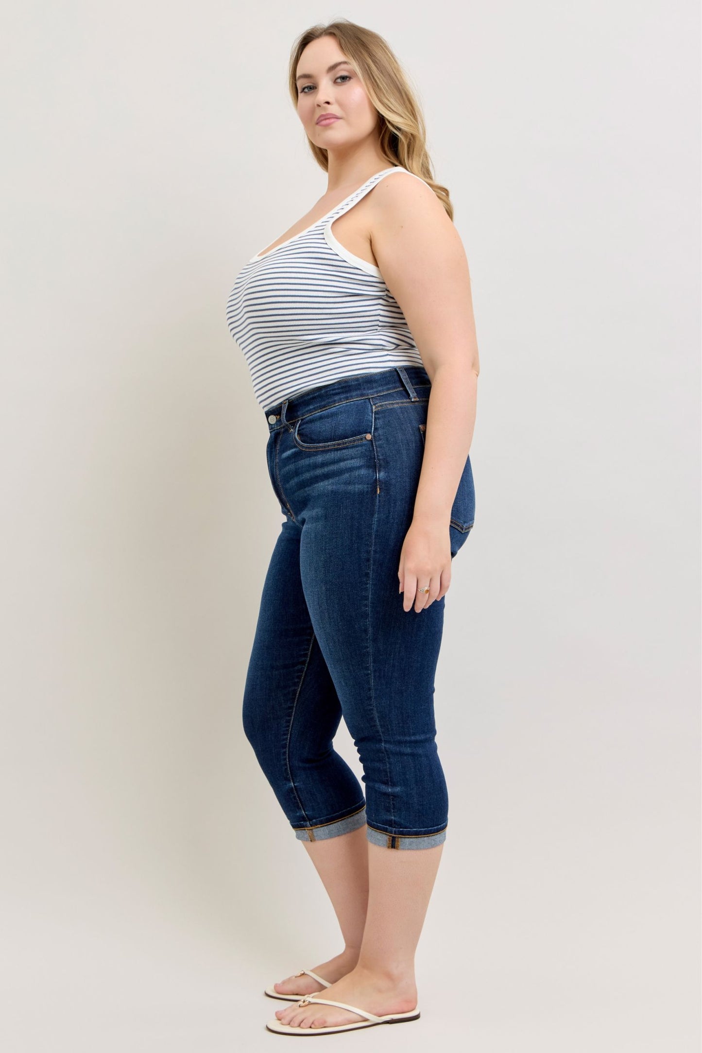 Judy Blue Cabana Capris-200 Jeans- Simply Simpson's Boutique is a Women's Online Fashion Boutique Located in Jupiter, Florida