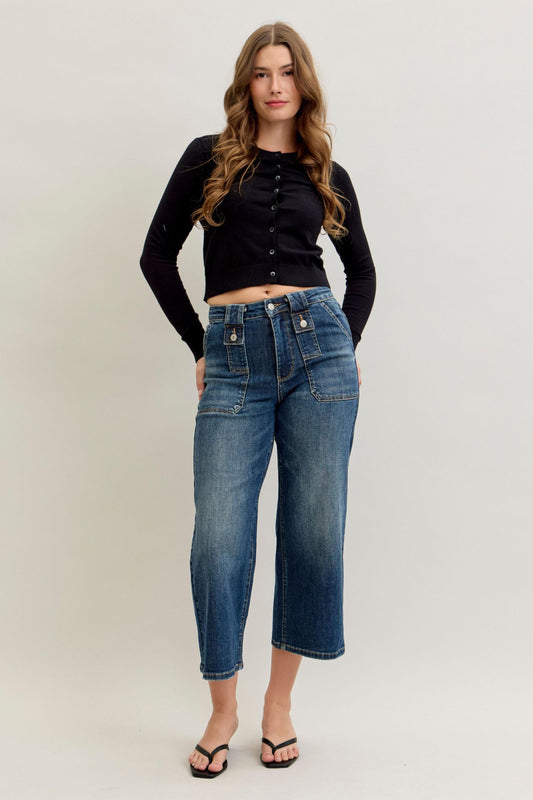Judy Blue Vintage Vibes Cropped Denim-200 Jeans- Simply Simpson's Boutique is a Women's Online Fashion Boutique Located in Jupiter, Florida