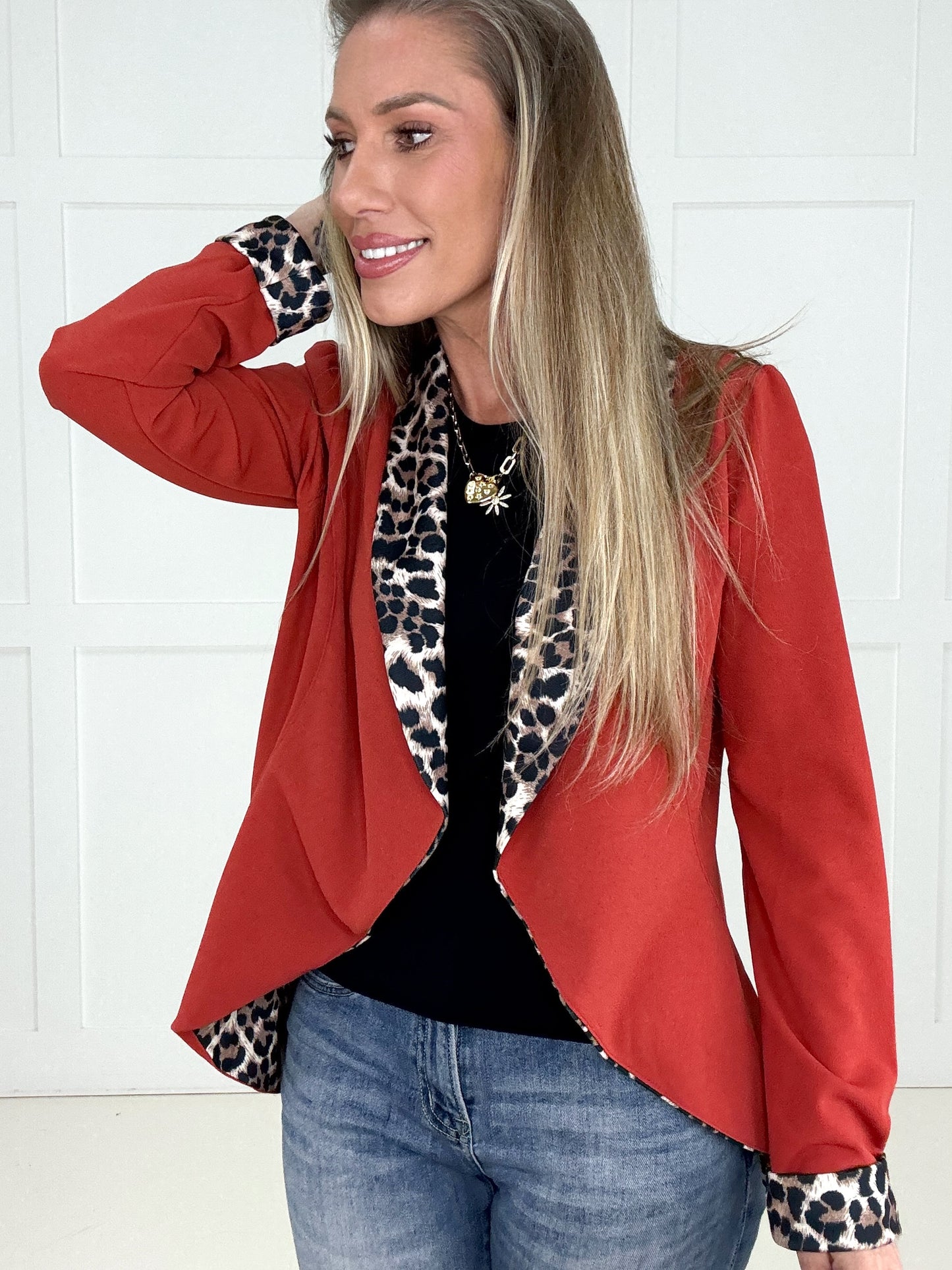 Rust Wild Side Blazer-180 Outerwear- Simply Simpson's Boutique is a Women's Online Fashion Boutique Located in Jupiter, Florida