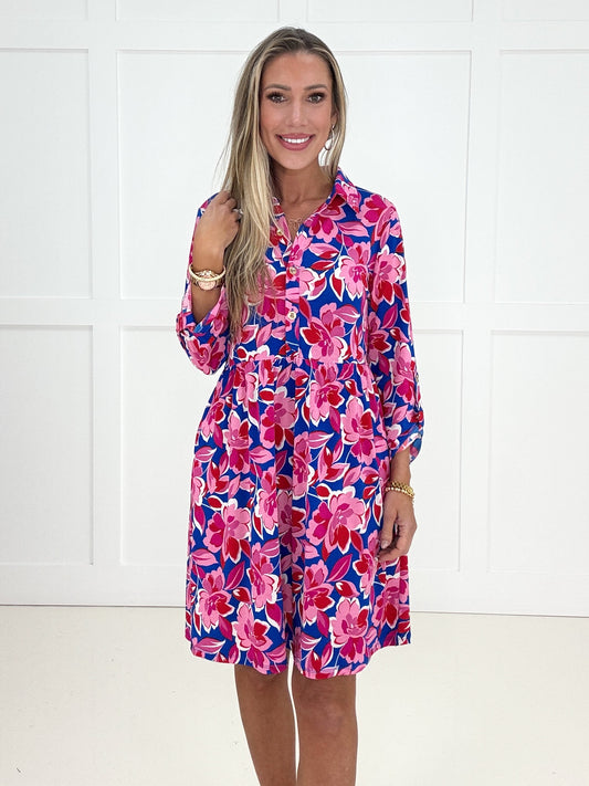 Dear Scarlett Royal Bloom Dress-240 Dresses- Simply Simpson's Boutique is a Women's Online Fashion Boutique Located in Jupiter, Florida