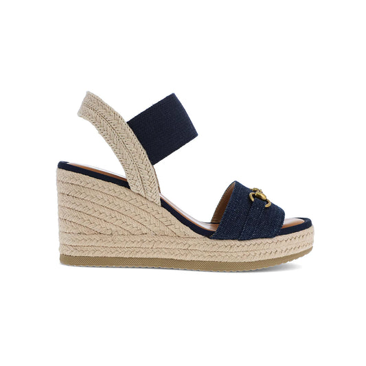 Mia Barossa Navy Denim Wedge Sandals-260 Shoes- Simply Simpson's Boutique is a Women's Online Fashion Boutique Located in Jupiter, Florida