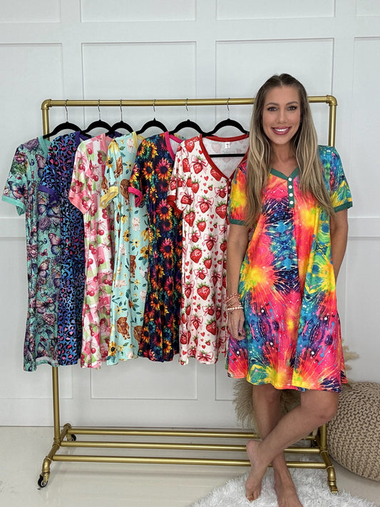 Shirley & Stone Pajama Dresses-240 Dresses- Simply Simpson's Boutique is a Women's Online Fashion Boutique Located in Jupiter, Florida