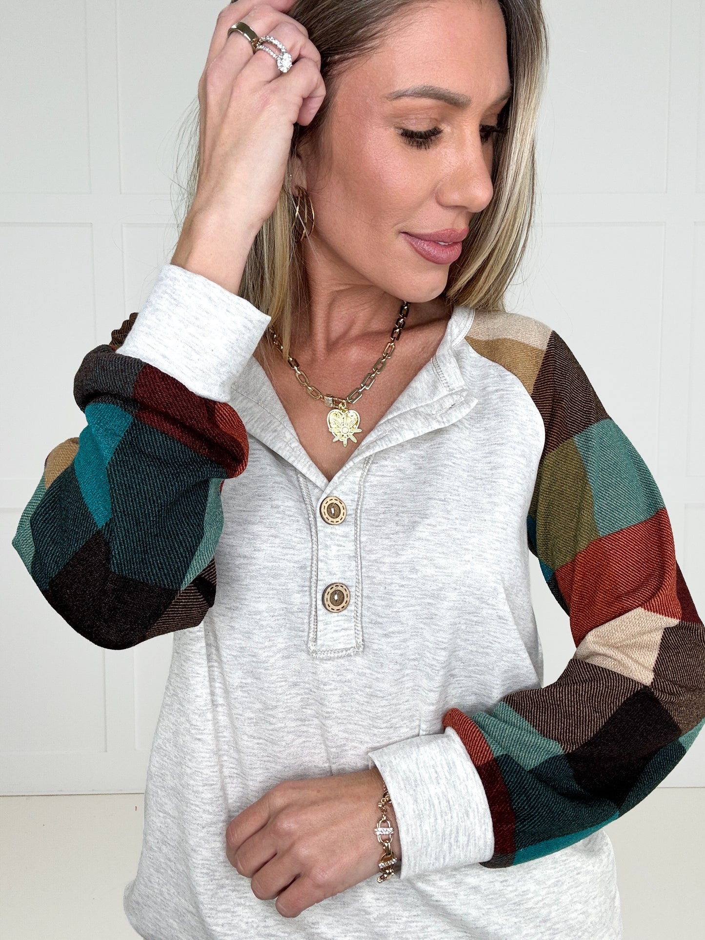 Changing Seasons Plaid Top