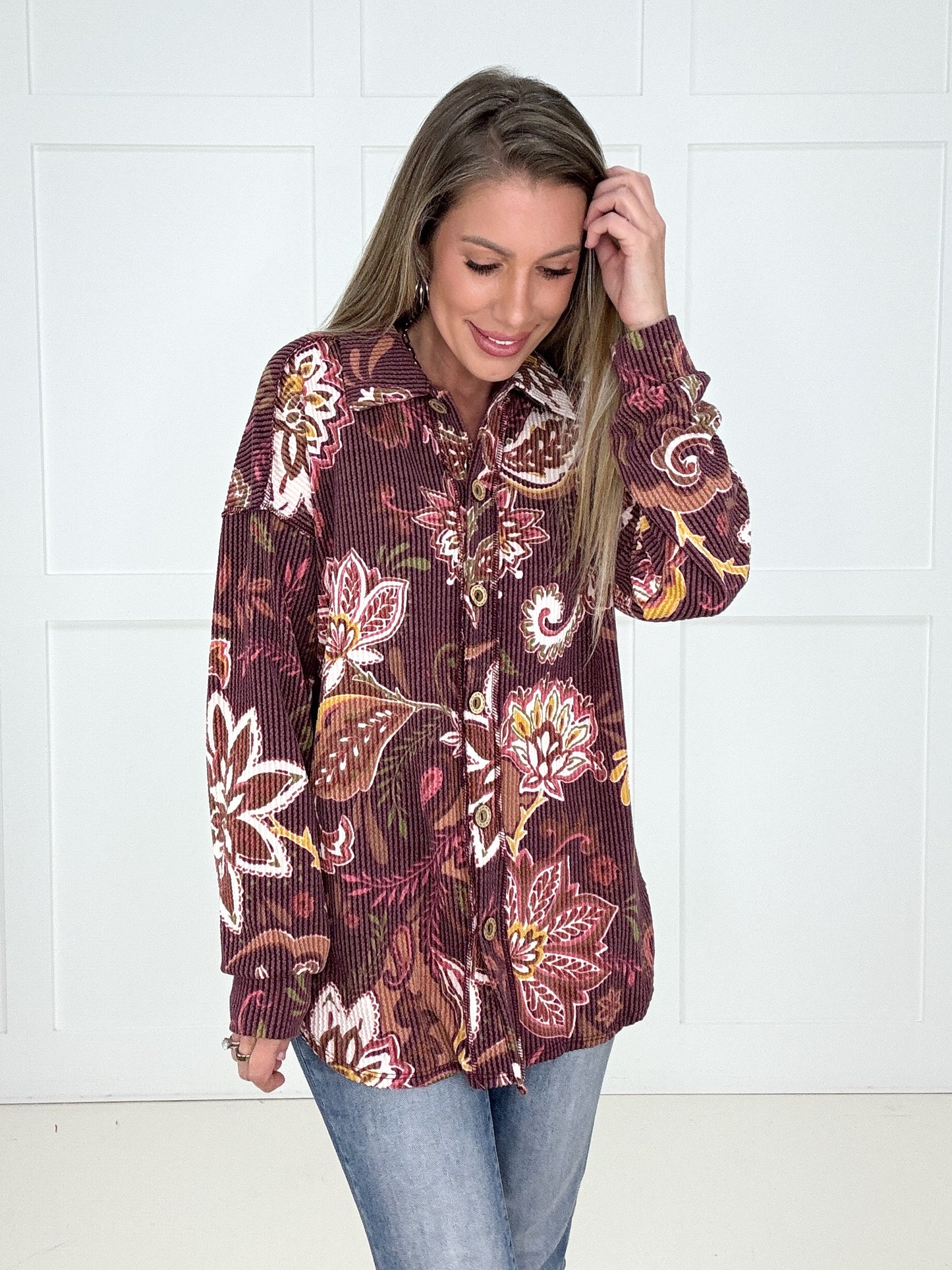 Painted Autumn Button Down