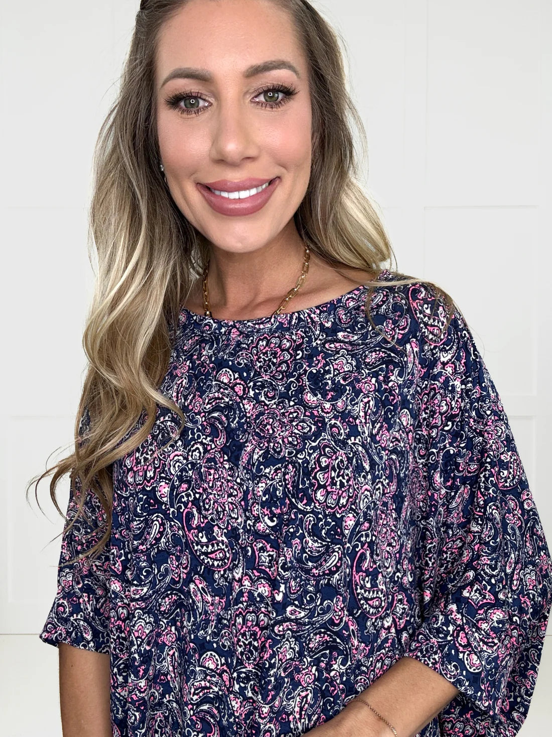 Dear Scarlett Navy Skyline Top-110 Long Sleeves- Simply Simpson's Boutique is a Women's Online Fashion Boutique Located in Jupiter, Florida