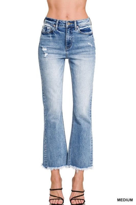 Chloe High Rise Straight Raw Hem Cropped Jeans- Simply Simpson's Boutique is a Women's Online Fashion Boutique Located in Jupiter, Florida
