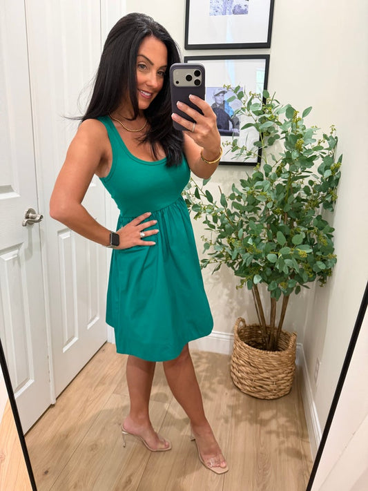 Erica Green Midi Dress- Simply Simpson's Boutique is a Women's Online Fashion Boutique Located in Jupiter, Florida