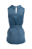 Victoria Blue Sleeveless Top With Belt Waist- Simply Simpson's Boutique is a Women's Online Fashion Boutique Located in Jupiter, Florida