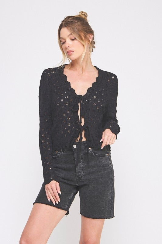 Black Stella Cardigan- Simply Simpson's Boutique is a Women's Online Fashion Boutique Located in Jupiter, Florida
