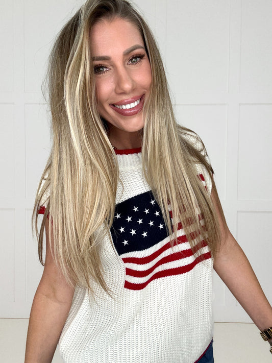White American Babe Knit Top-100 Short Sleeves- Simply Simpson's Boutique is a Women's Online Fashion Boutique Located in Jupiter, Florida