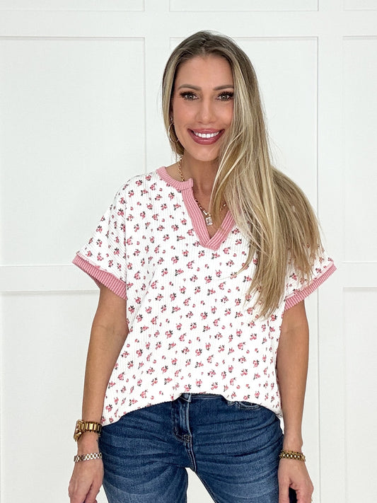 Rose Garden Top-100 Short Sleeves- Simply Simpson's Boutique is a Women's Online Fashion Boutique Located in Jupiter, Florida