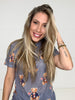 Patriotic Teddy Mesh Top-100 Short Sleeves- Simply Simpson's Boutique is a Women's Online Fashion Boutique Located in Jupiter, Florida