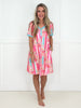 Shirley & Stone Striped Floral Nightdress-220 Lounge wear/Pajamas- Simply Simpson's Boutique is a Women's Online Fashion Boutique Located in Jupiter, Florida