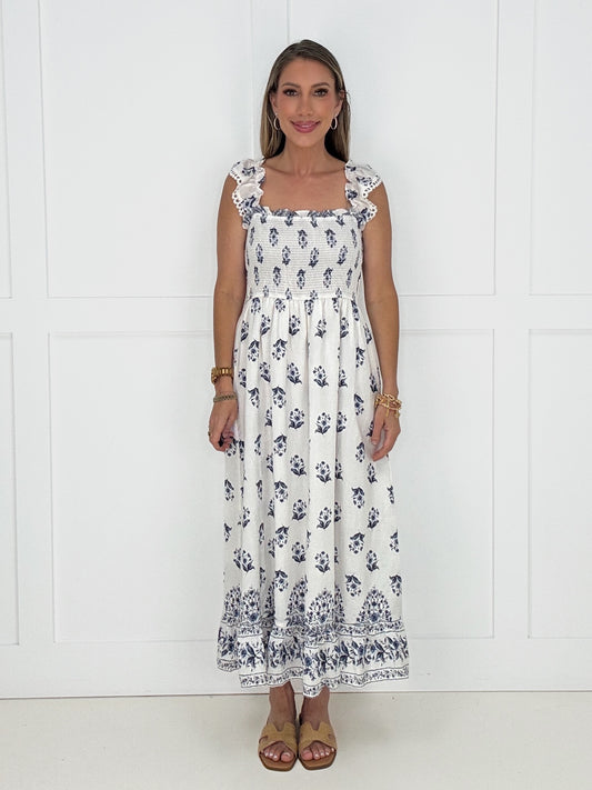 Santorini Skies Maxi Dress-240 Dresses- Simply Simpson's Boutique is a Women's Online Fashion Boutique Located in Jupiter, Florida