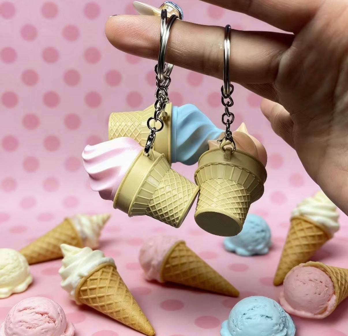 Ice Cream Clicker Fidget Charm (Assorted Colors)