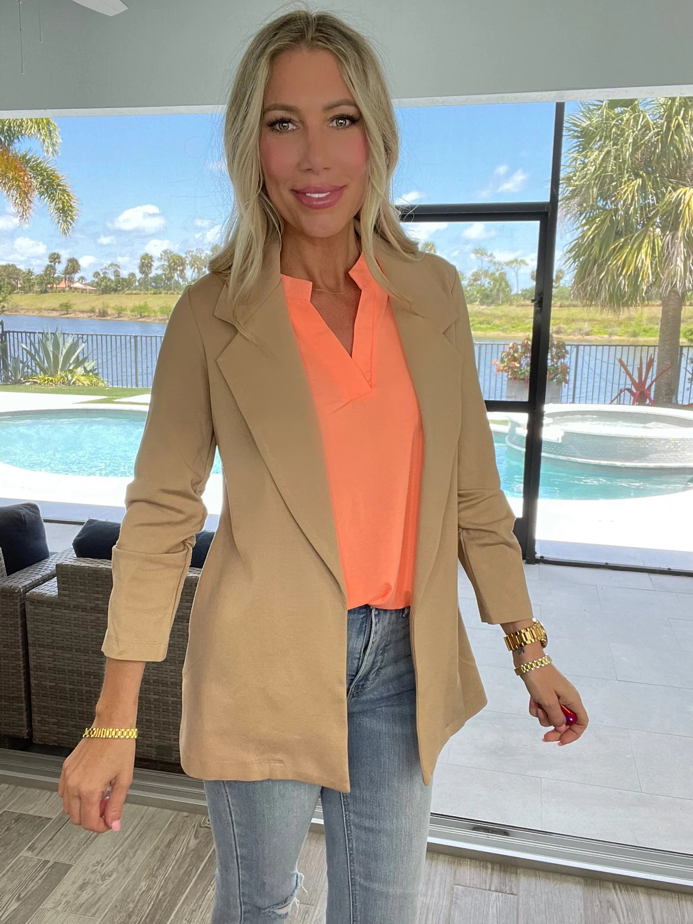 Dear Scarlett Pop of Color Blazers-180 Outerwear- Simply Simpson's Boutique is a Women's Online Fashion Boutique Located in Jupiter, Florida