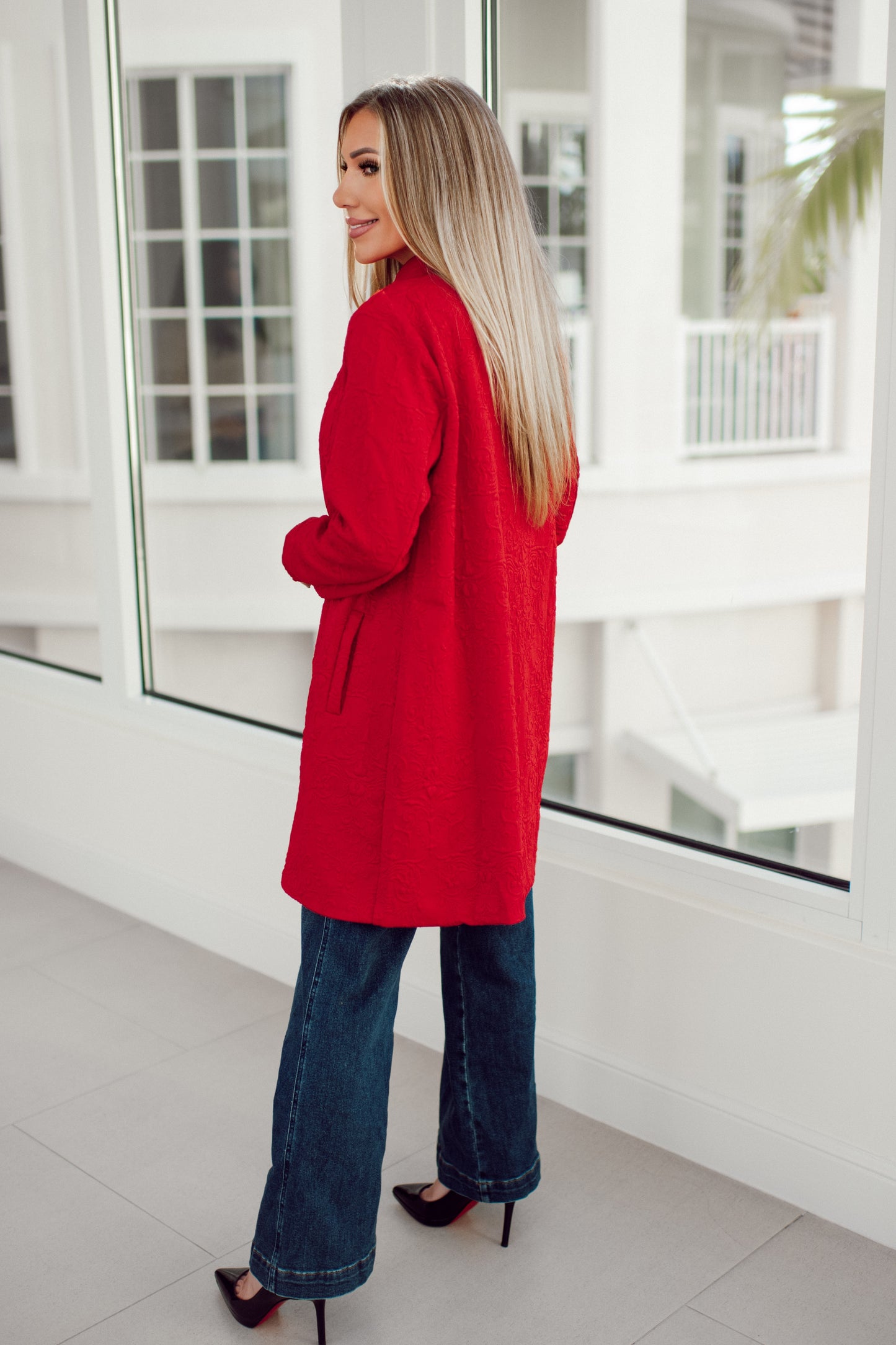 Dear Scarlett Red Amara Jacket-180 Outerwear- Simply Simpson's Boutique is a Women's Online Fashion Boutique Located in Jupiter, Florida