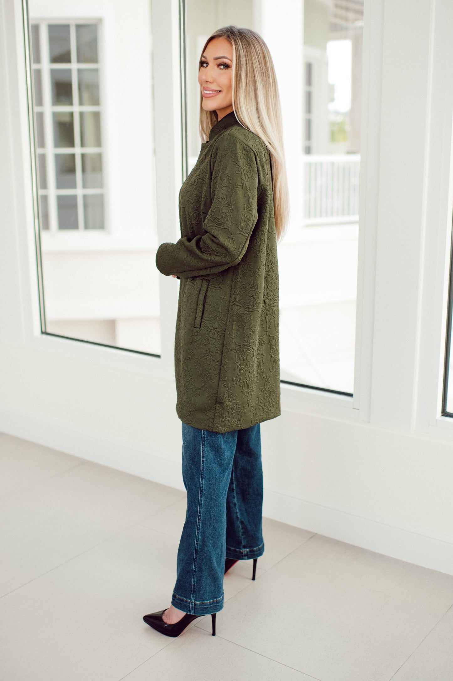 Dear Scarlett Olive Amara Jacket-180 Outerwear- Simply Simpson's Boutique is a Women's Online Fashion Boutique Located in Jupiter, Florida