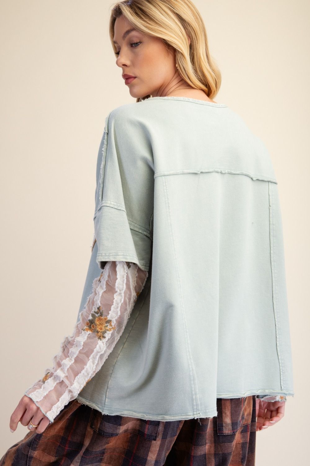 Mint Boho Bliss Layered Top-110 Long Sleeves- Simply Simpson's Boutique is a Women's Online Fashion Boutique Located in Jupiter, Florida