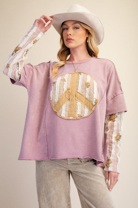 Mauve Boho Bliss Layered Top-110 Long Sleeves- Simply Simpson's Boutique is a Women's Online Fashion Boutique Located in Jupiter, Florida