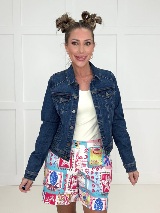 Risen Classic Denim Jacket-180 Outerwear/Jackets- Simply Simpson's Boutique is a Women's Online Fashion Boutique Located in Jupiter, Florida