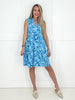 Dear Scarlett Coastal Blue Floral Tiered Dress-240 Dresses- Simply Simpson's Boutique is a Women's Online Fashion Boutique Located in Jupiter, Florida