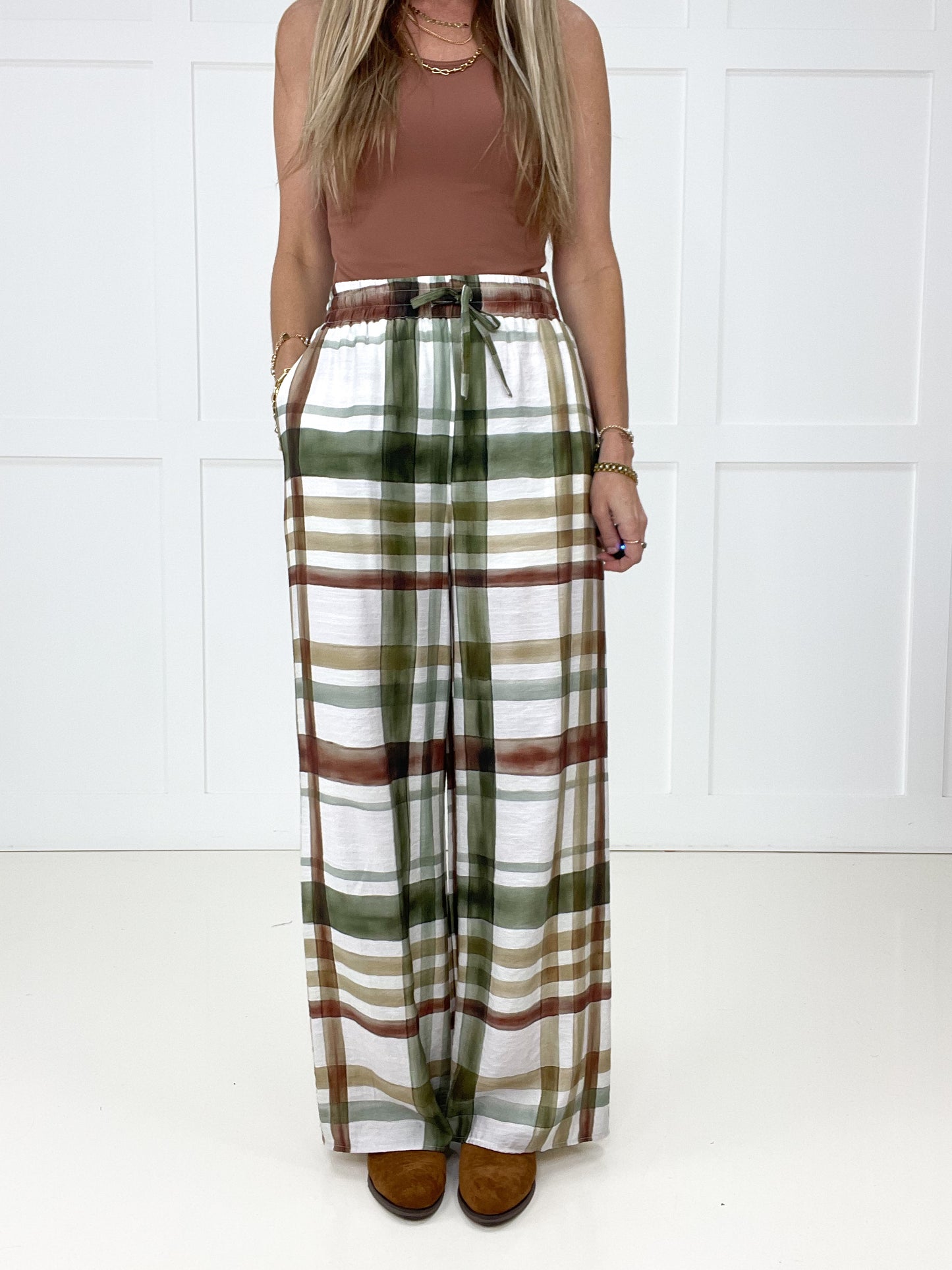 Plaid About You Wide Leg Pants-210 Other Bottoms- Simply Simpson's Boutique is a Women's Online Fashion Boutique Located in Jupiter, Florida