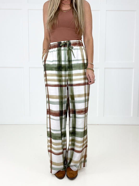 Plaid About You Wide Leg Pants-210 Other Bottoms- Simply Simpson's Boutique is a Women's Online Fashion Boutique Located in Jupiter, Florida