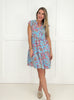 Dear Scarlett Aqua Paisley Tiered Flutter Sleeve Dress-240 Dresses- Simply Simpson's Boutique is a Women's Online Fashion Boutique Located in Jupiter, Florida
