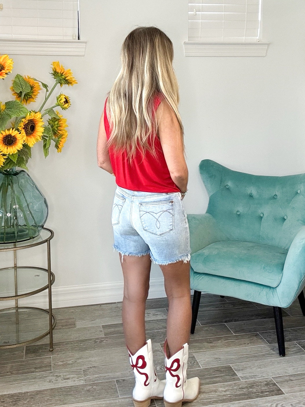 Judy Blue Double Button Shorts-190 Skirts/Shorts- Simply Simpson's Boutique is a Women's Online Fashion Boutique Located in Jupiter, Florida