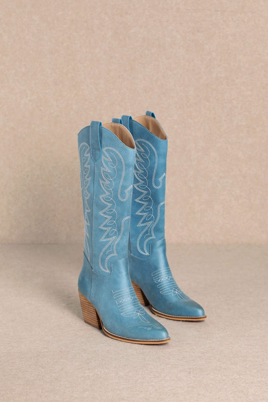 Blue Indy Boots-260 Shoes- Simply Simpson's Boutique is a Women's Online Fashion Boutique Located in Jupiter, Florida