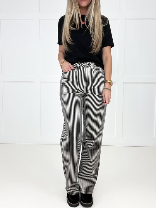 Mica City Stroll Stripe Jeans-200 Jeans- Simply Simpson's Boutique is a Women's Online Fashion Boutique Located in Jupiter, Florida