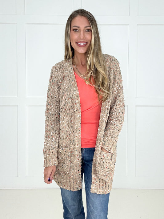Mocha Confetti Comfort Cardigan